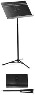 Folded concert style music stand